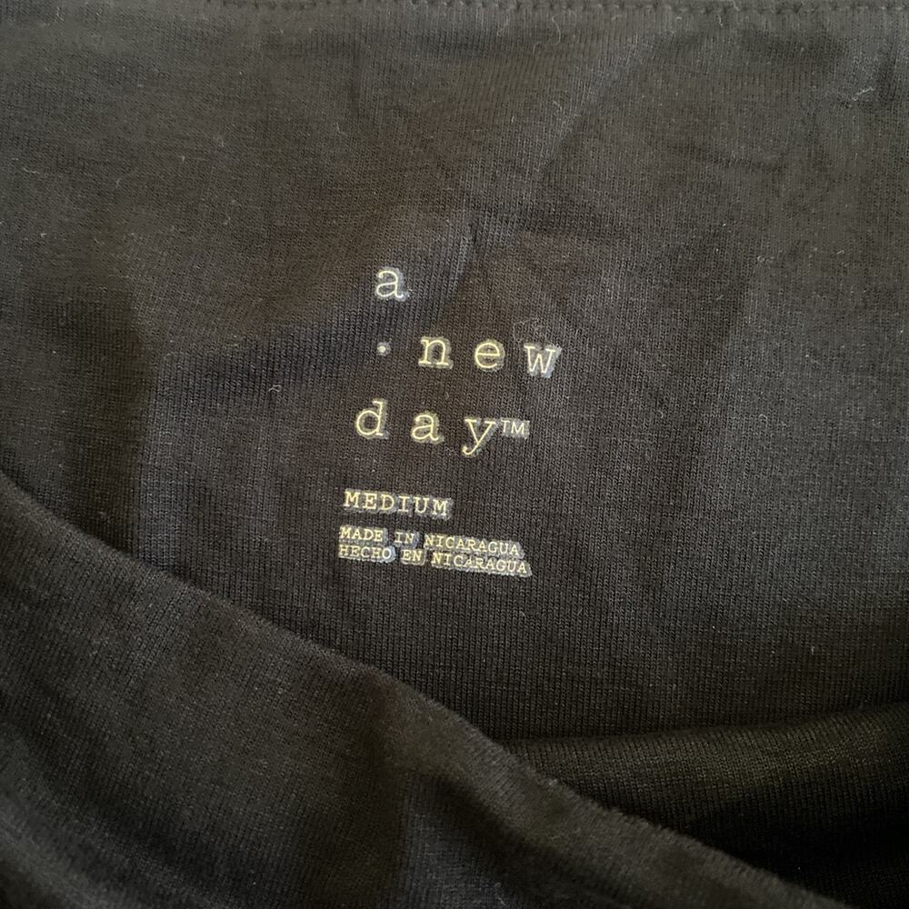 NEW W/O TAG A New Day Womens SIZE M Bodysuit Black medium - Picture 3 of 7